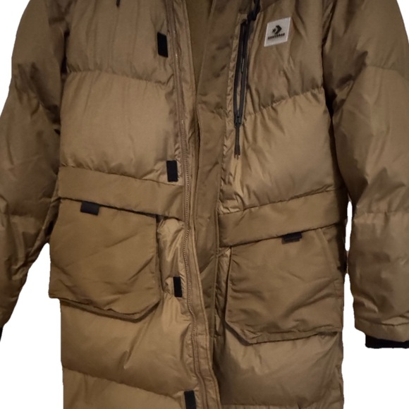 Brand New Converse Hooded Long Puffer Jacket Size M NWOT - Picture 8 of 9